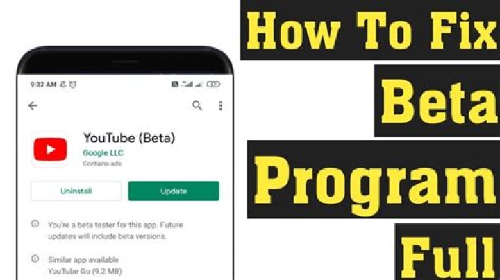 How do I fix the YouTube beta program is full?