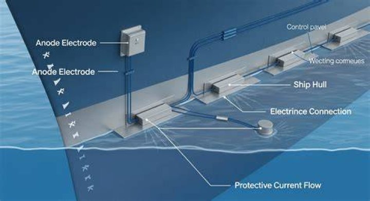 How does cathodic protection work on ships?