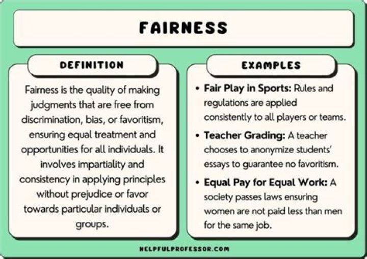 How fairness applied in daily life?