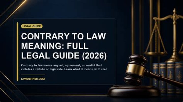 Which is contrary to law?