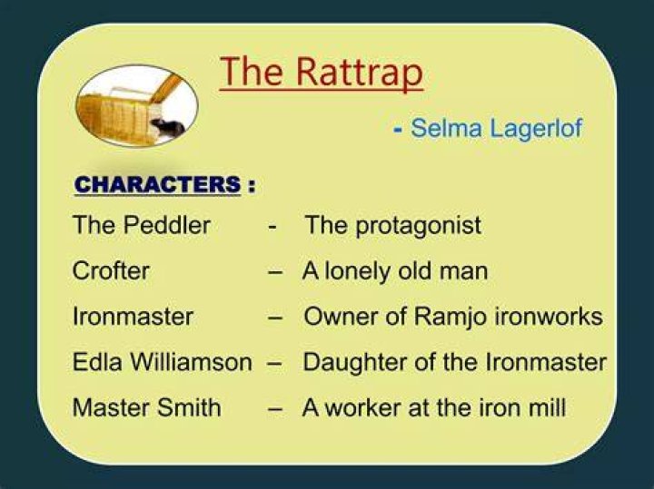 Who was ironmaster in rattrap?